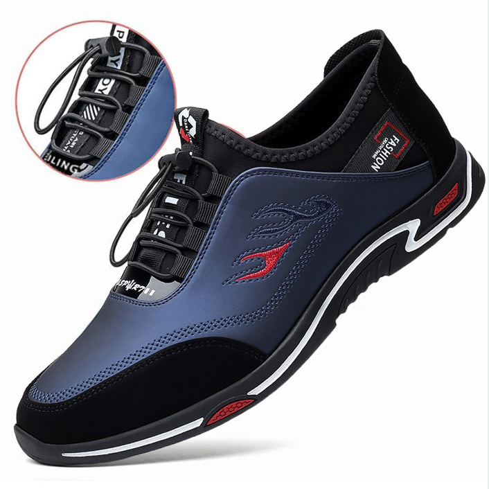 男士防滑皮面休閒鞋
