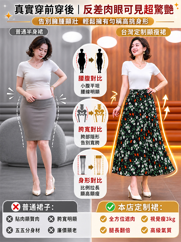 夏季氣質顯瘦高腰半身裙