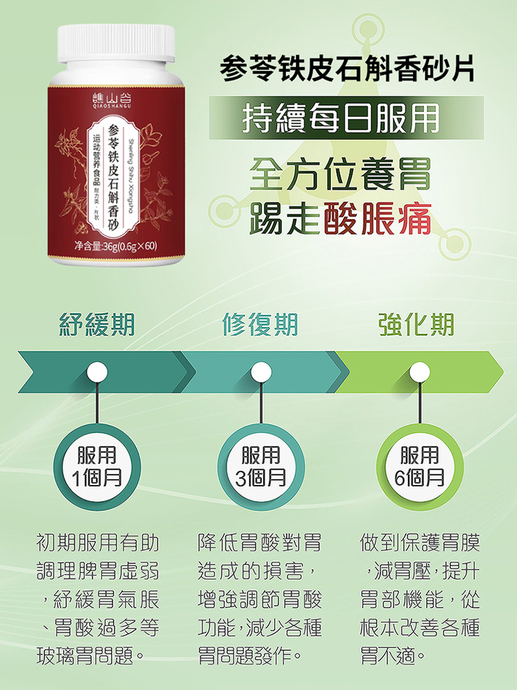 參苓鐵皮石斛香砂片