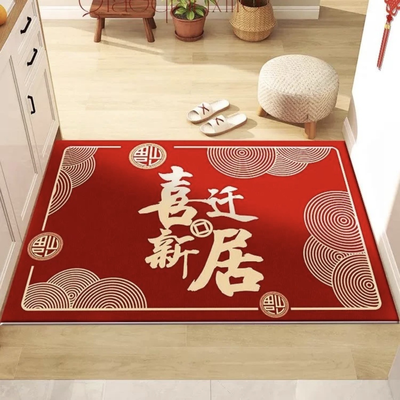 新年百福圖入戶地墊