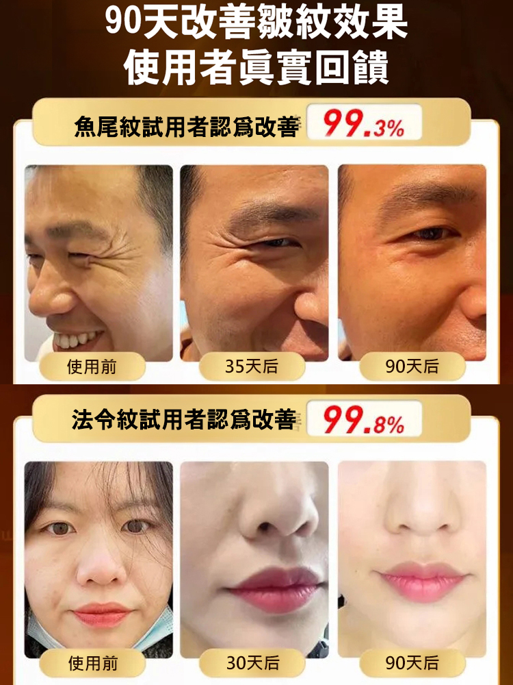 視黃醇蛇毒肽緊緻補水撕拉黃金面膜