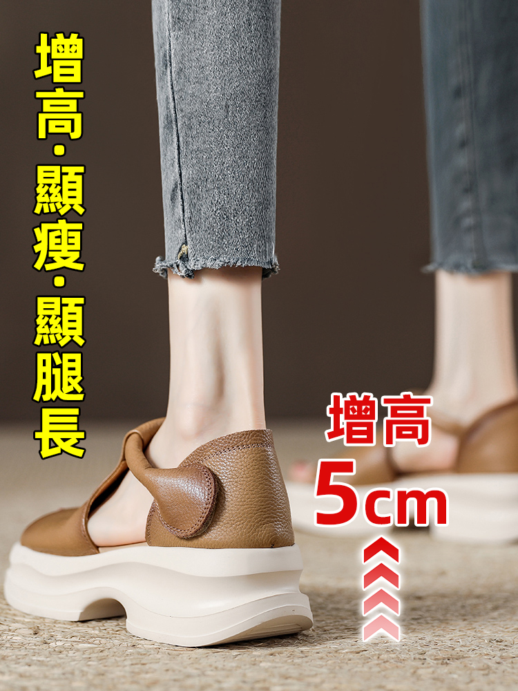 露趾韓版厚底坡跟涼鞋
