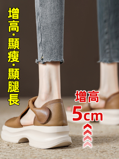 露趾韓版厚底坡跟涼鞋