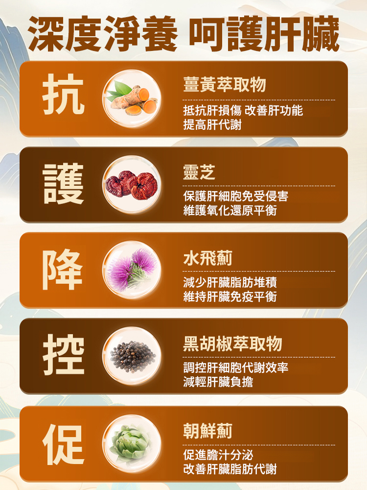 水飛薊靈芝薑黃素片