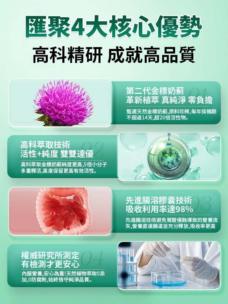 靈芝水飛薊人參葛根片