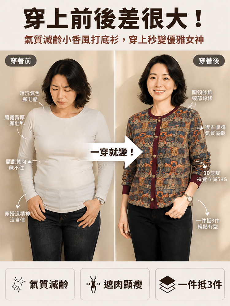 氣質減齡小香風打底衫