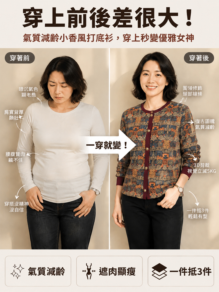 氣質減齡小香風打底衫