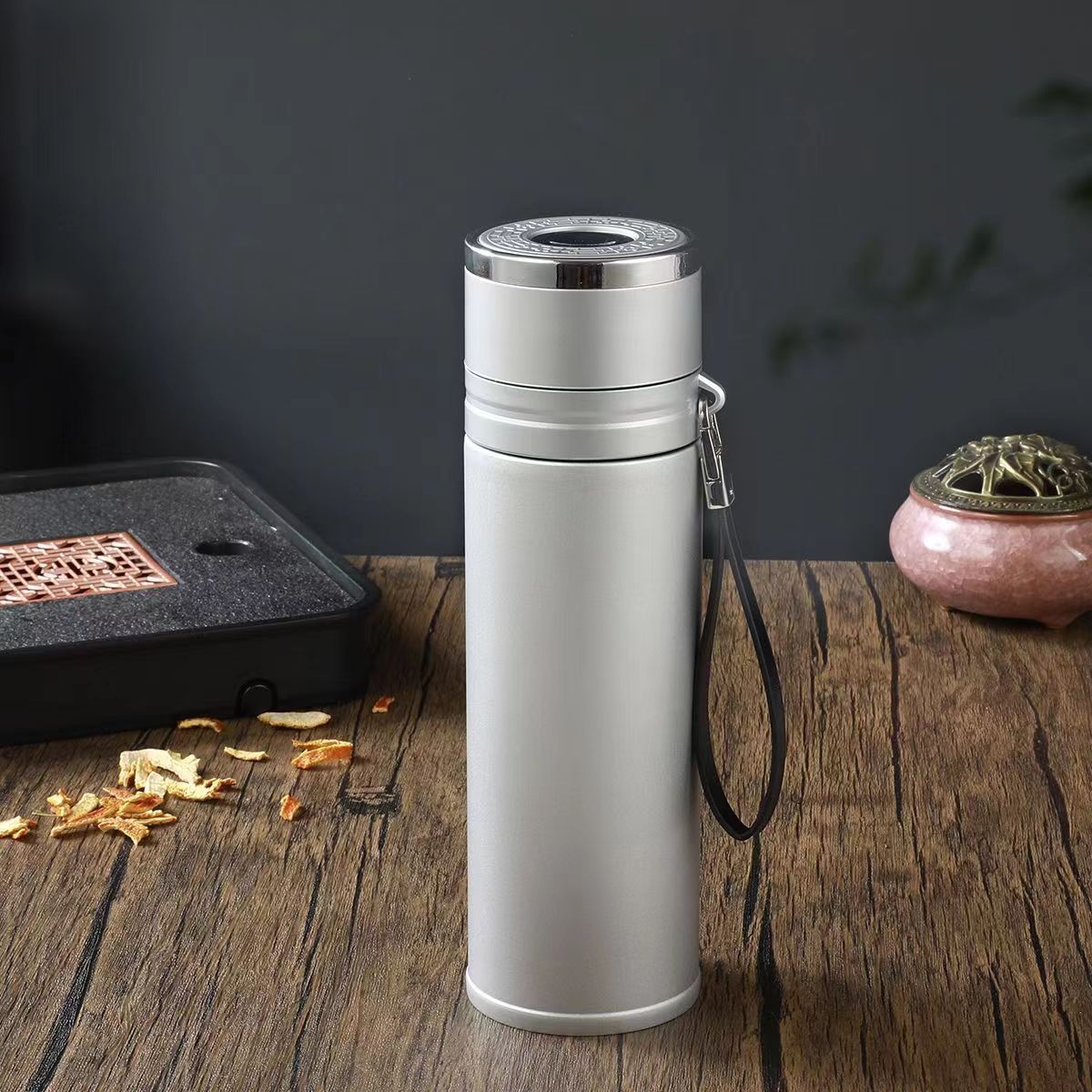 彈跳開蓋不鏽鋼茶杯