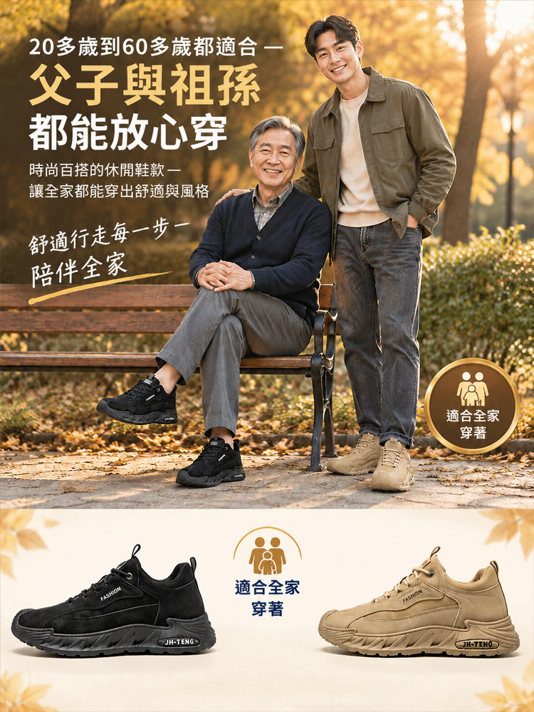 增高鞋底的防水戶外運動鞋