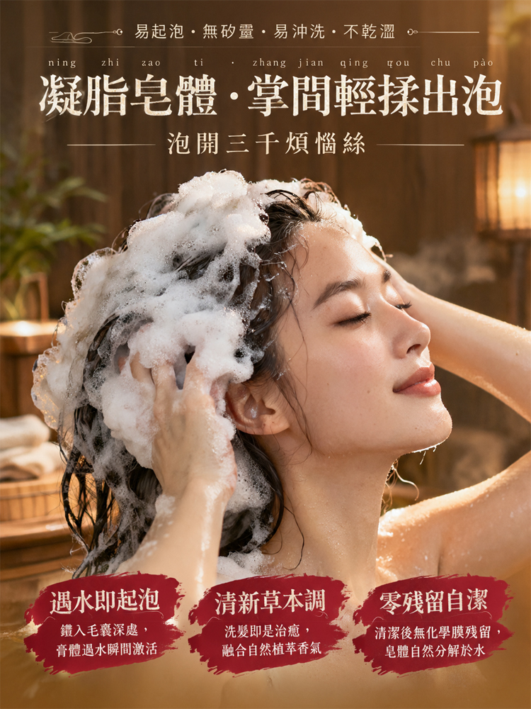【烏黑亮麗洗回來】首烏草本天然萃取洗頭皂