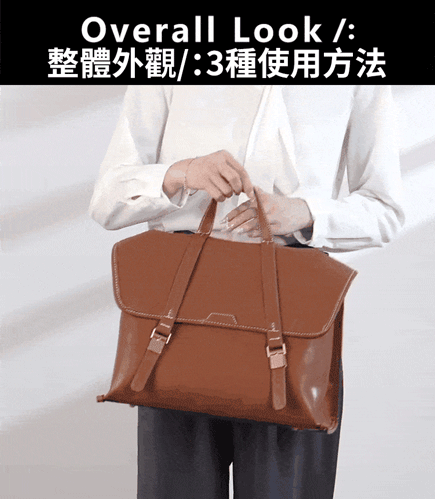 大容量植鞣牛皮肩背包