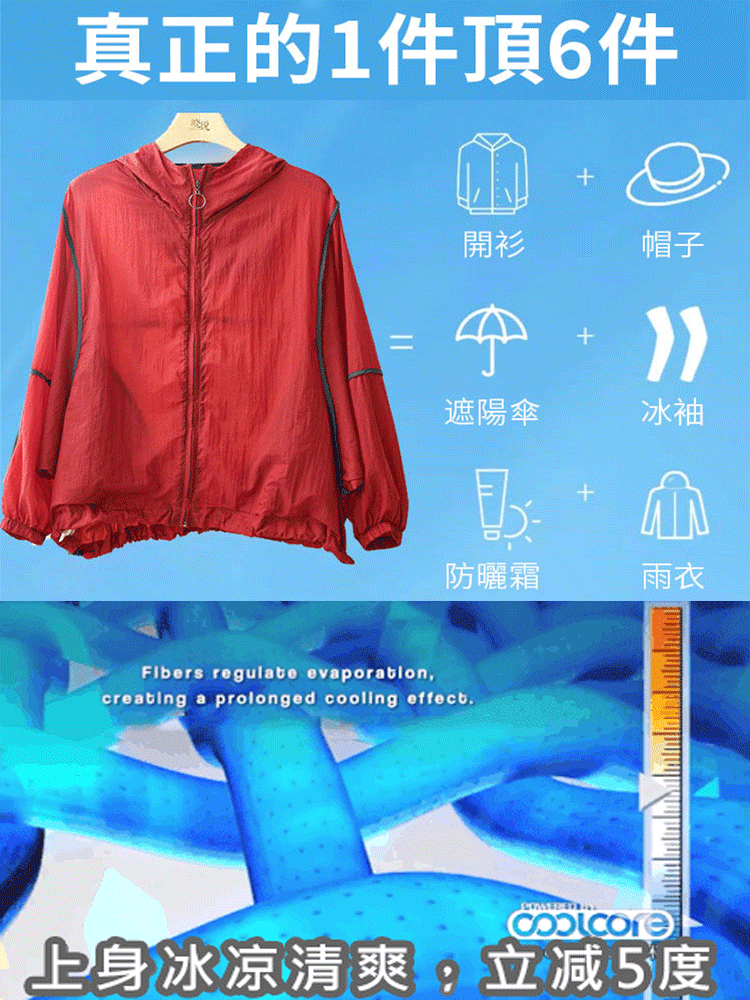新款輕薄百搭連帽防曬服