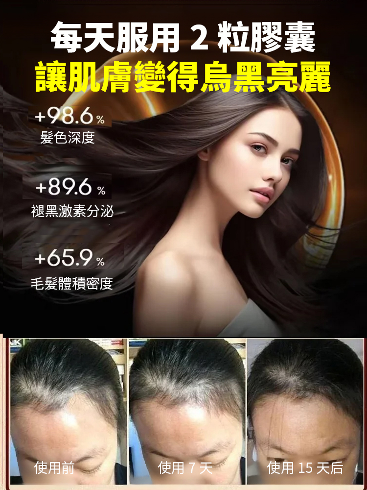 【白髮不再有】烏黑密髮片