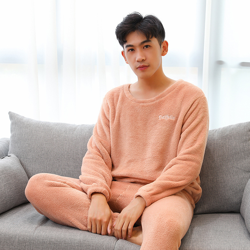 加厚升級男女同款珊瑚絨睡衣