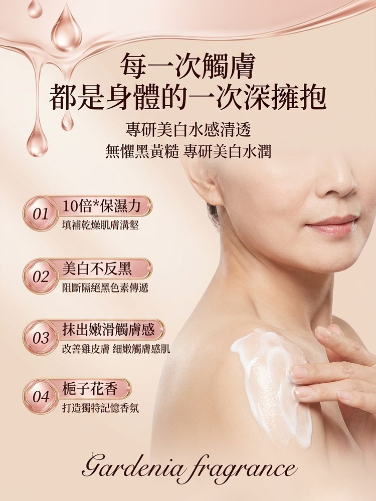 【越抹越白】嫩白身體乳養出發光肌