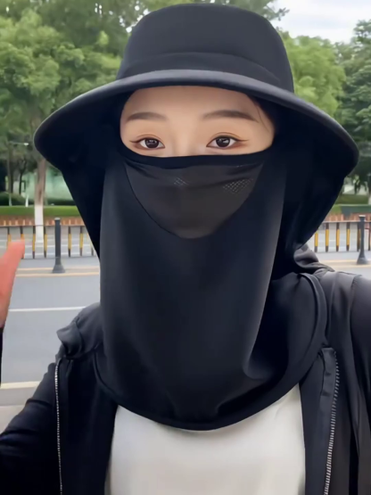 【可拆卸面罩】護頸一體太陽帽