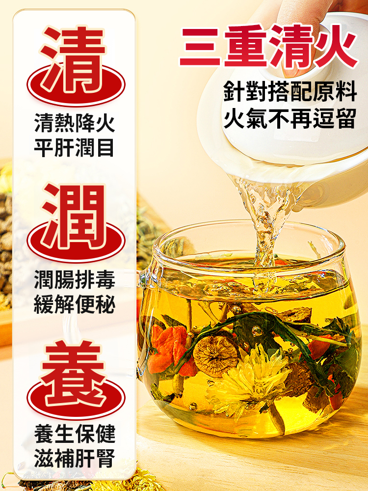 菊花枸杞決明子金銀花蒲公英