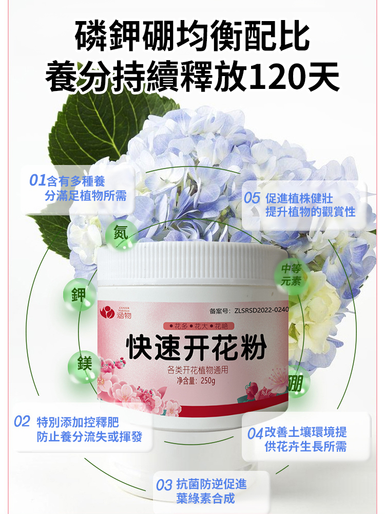【一匙花開滿盆】快速開花粉