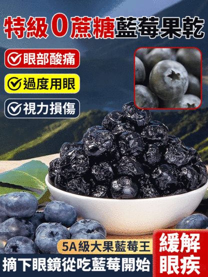特級無蔗糖藍莓果乾