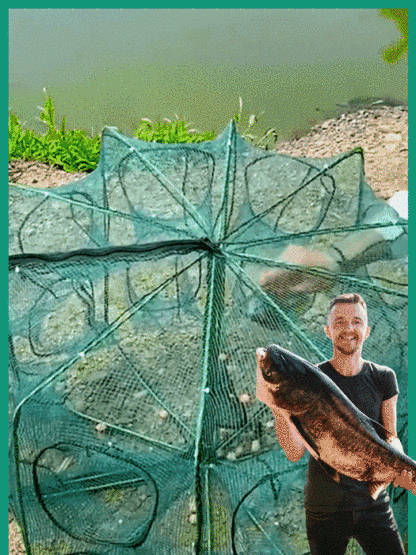 【捕魚達人】自動折疊加粗捕魚籠