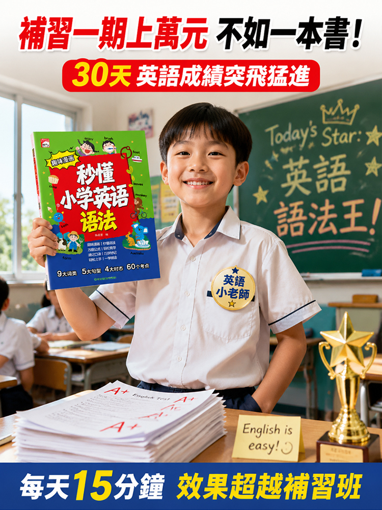 趣味漫畫秒懂小學英語語法