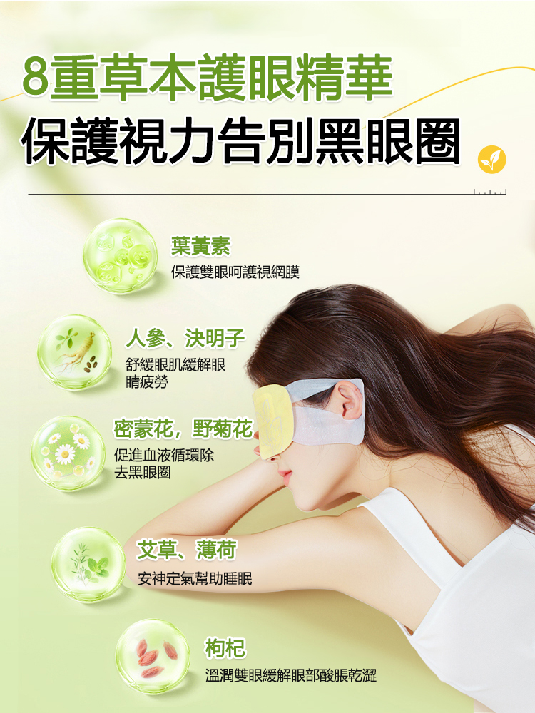 【七天還你光明】葉黃素艾草蒸氣眼罩
