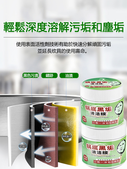 鍋底黑垢清潔膜