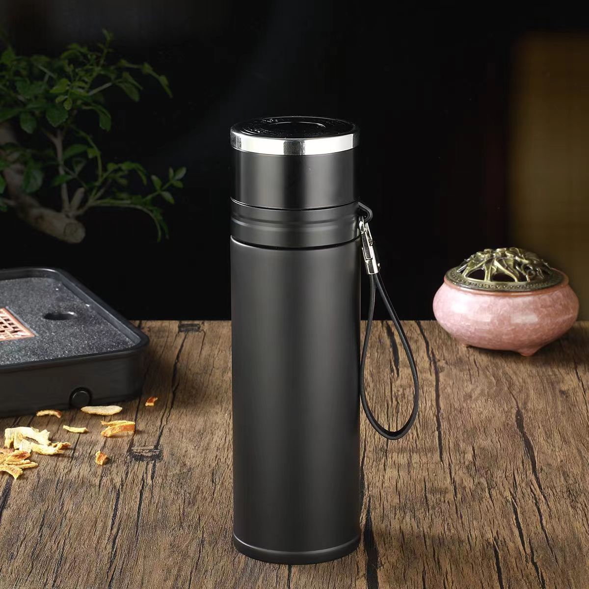 彈跳開蓋不鏽鋼茶杯