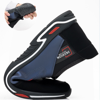 男士防滑皮面休閒鞋