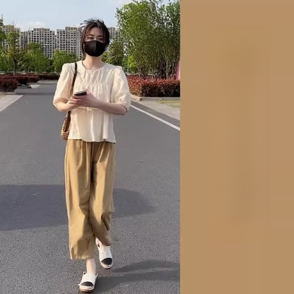 韓系多巴胺搭配兩件套裝女