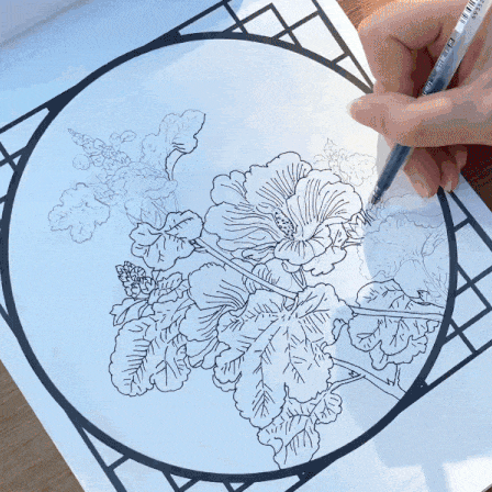 大師名作中國畫臨摹白描本