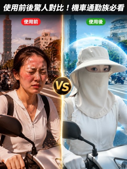 【可拆卸面罩】護頸一體太陽帽