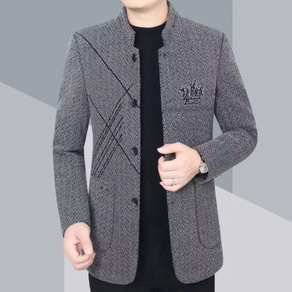 【時尚+保暖】男士加棉立領外套
