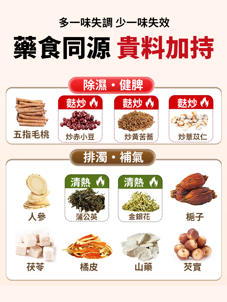 五指毛桃薏苡仁茯苓茶 