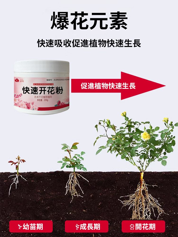 【一匙花開滿盆】快速開花粉