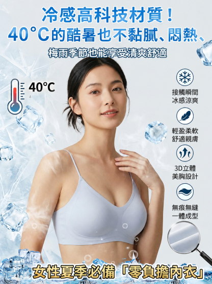 【5D超薄涼感】聚攏無痕吊帶內衣