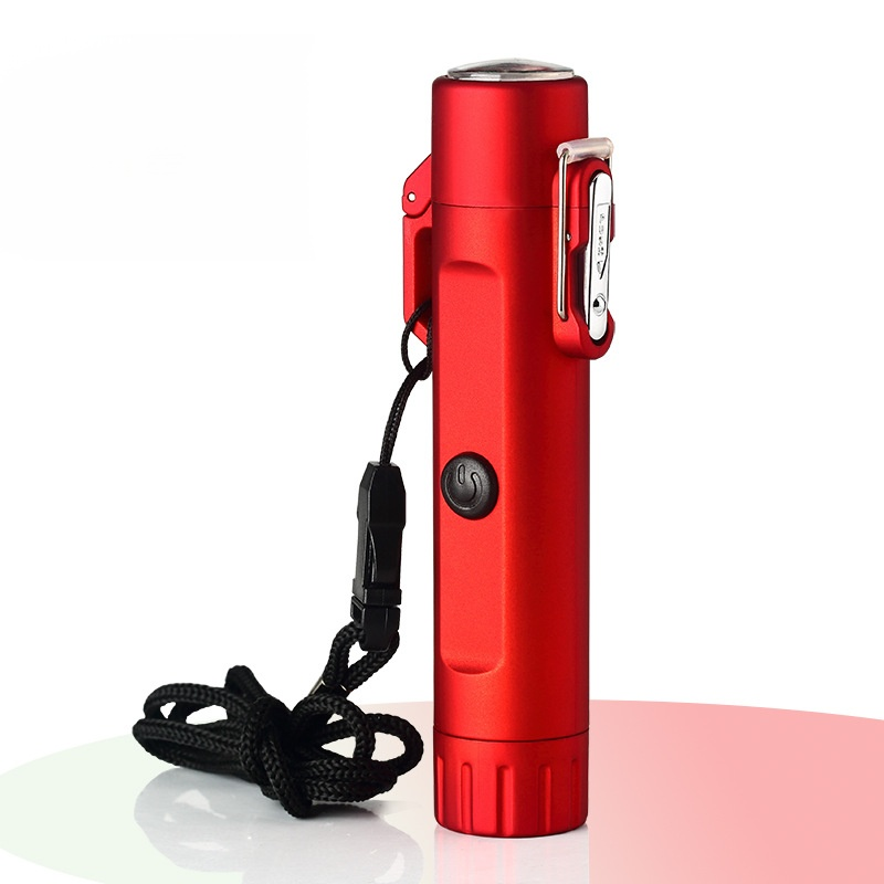 【防狼神器】防水雙電弧指南針點火手電筒