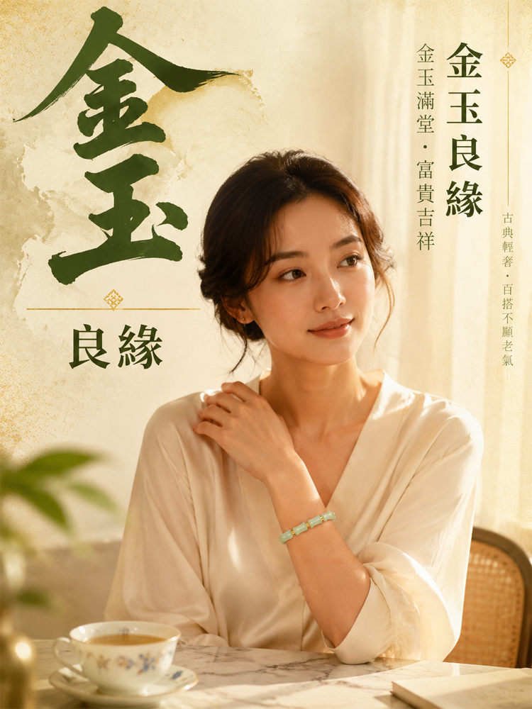 【節節高升・平安如意】溫潤白和田玉竹節手鍊