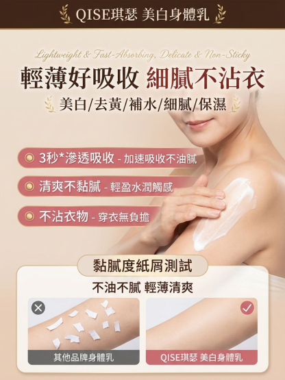 【越抹越白】嫩白身體乳養出發光肌