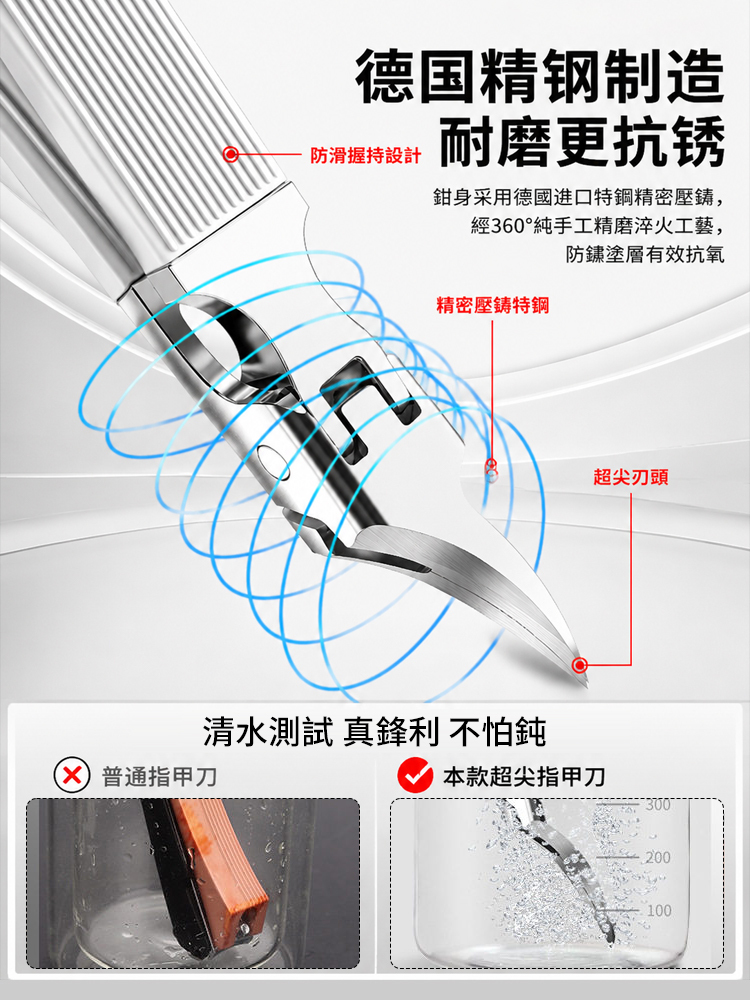 【保固十年】甲溝炎專用大開口超尖指甲刀