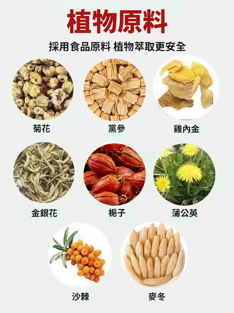 金銀花黨參梔子麥冬片