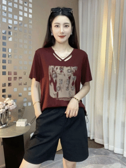 顯瘦減齡時尚洋氣小衫