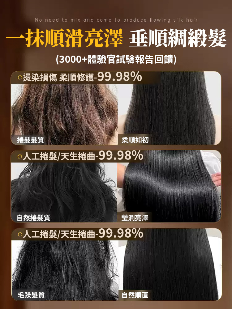 免拉直髮蛋白養髮乳