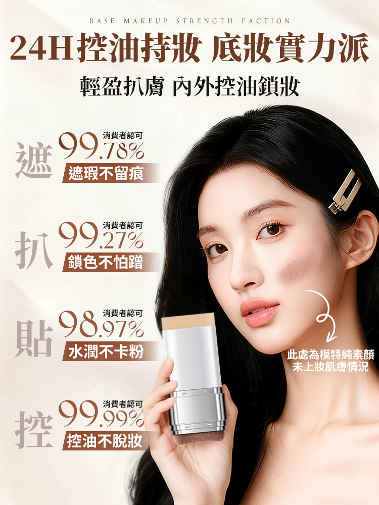 【肌膚橡皮擦】雙頭隱紋粉底棒