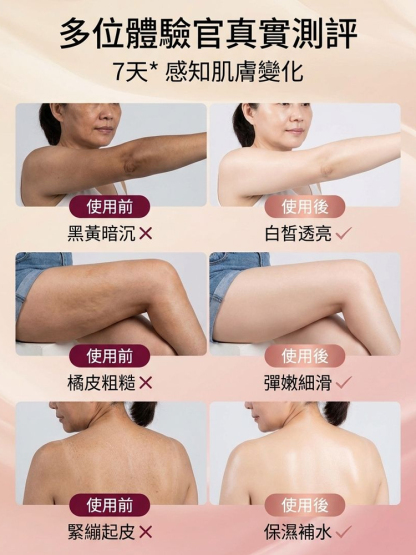【越抹越白】嫩白身體乳養出發光肌