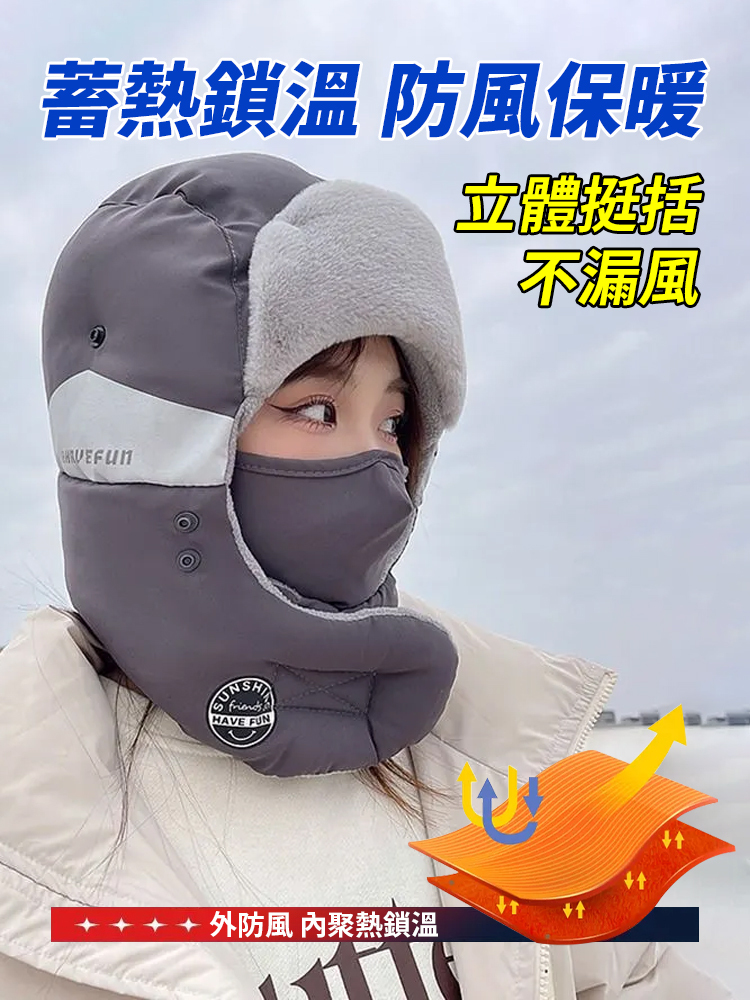 防風護耳戶外防寒帽