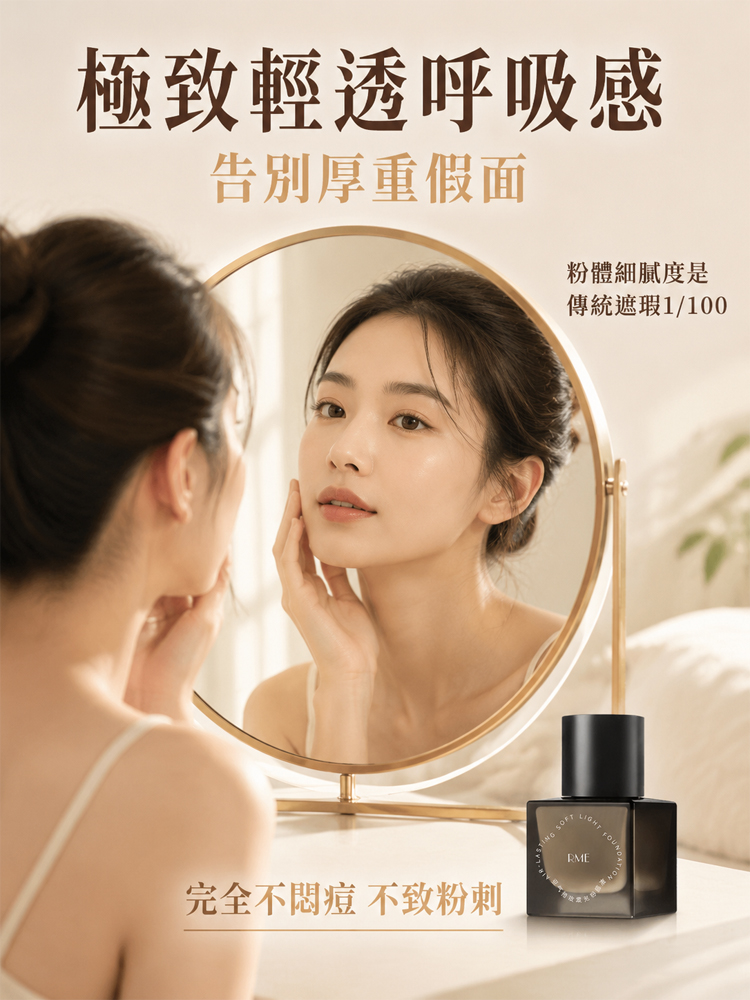 持妝遮瑕零感粉底液