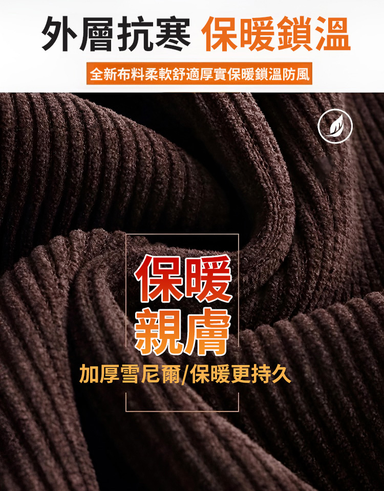 【一件過冬】加厚燈芯絨小熊衛褲