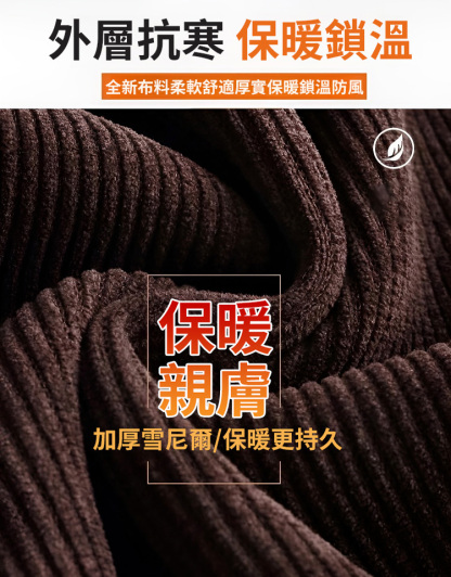 【一件過冬】加厚燈芯絨小熊衛褲