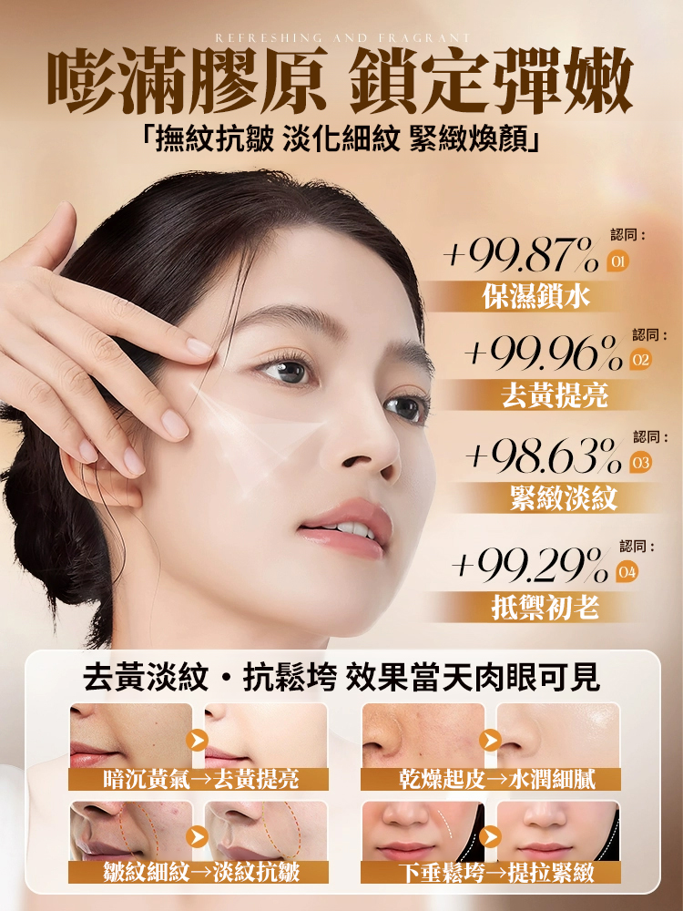 蟲草膠原抗皺眼霜